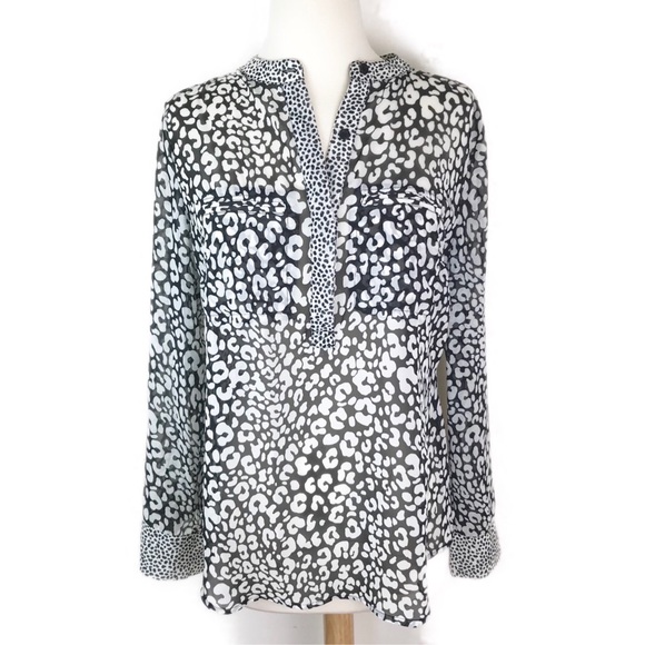Leopard print sheer blouse - Picture 1 of 2
